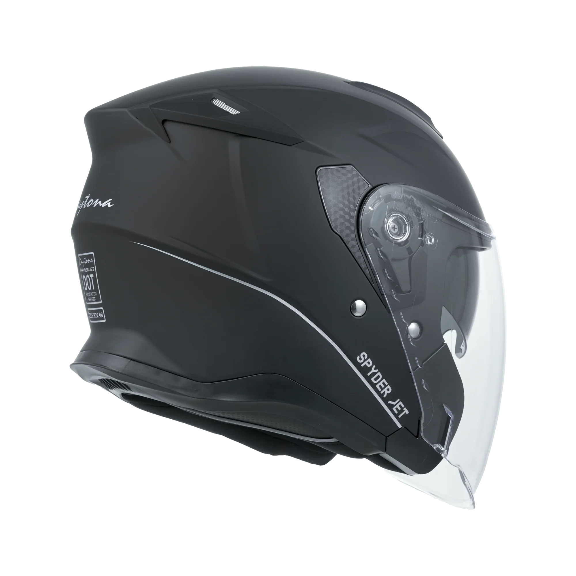 Daytona Helmets D.O.T. & ECE Daytona Spyder Jet- Dull Black