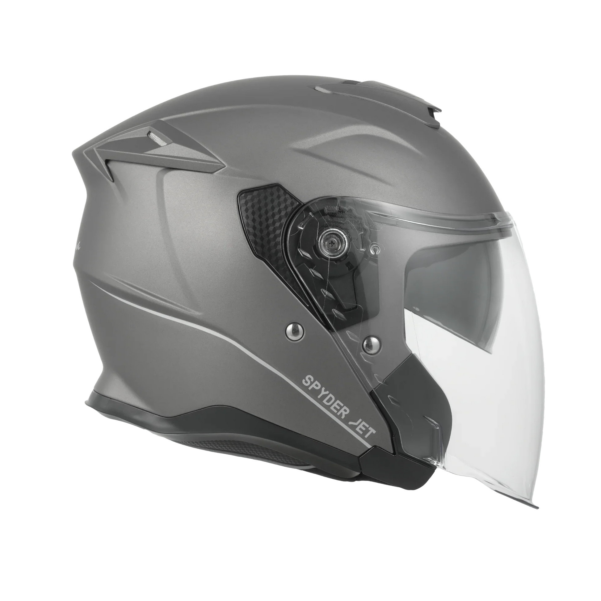 Daytona Helmets D.O.T. & ECE Daytona Spyder Jet- Gun Metal Grey Dull Metallic