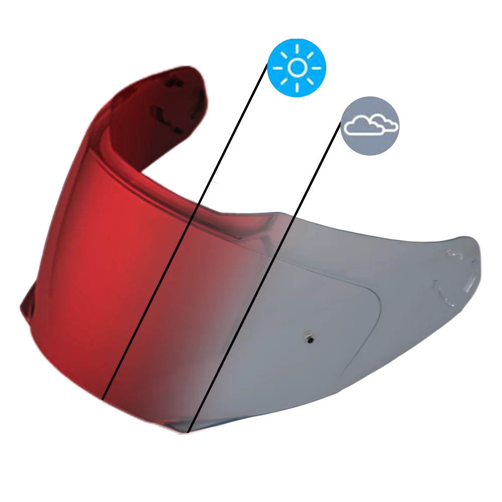 Daytona Helmets Glide Shield Outer- Photochromic Red