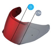 Daytona Helmets Glide Shield Outer- Photochromic Red