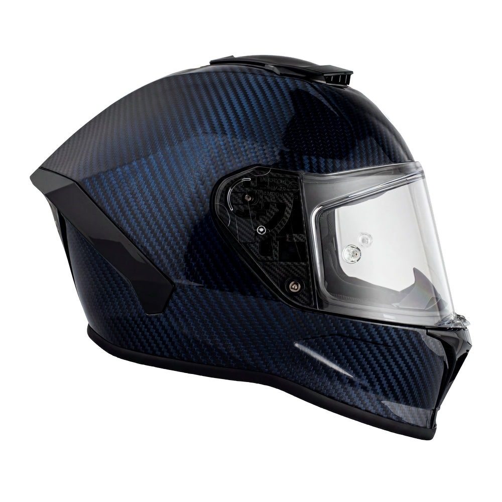 D.O.T. & ECE Daytona Viper Full Face Helmet- Blue Carbon Fiber