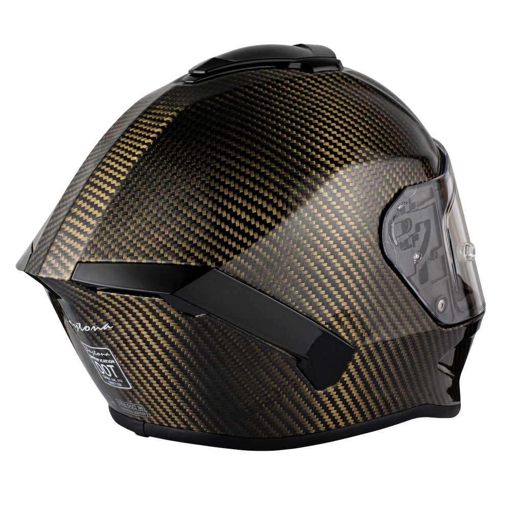 D.O.T. & ECE Daytona Viper Full Face Helmet- Gold Carbon Fiber