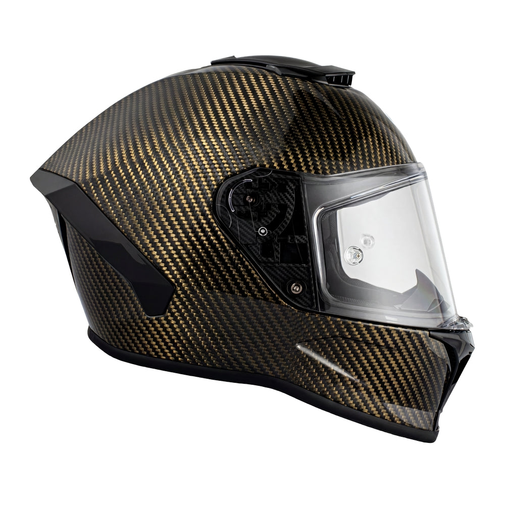 D.O.T. & ECE Daytona Viper Full Face Helmet- Gold Carbon Fiber