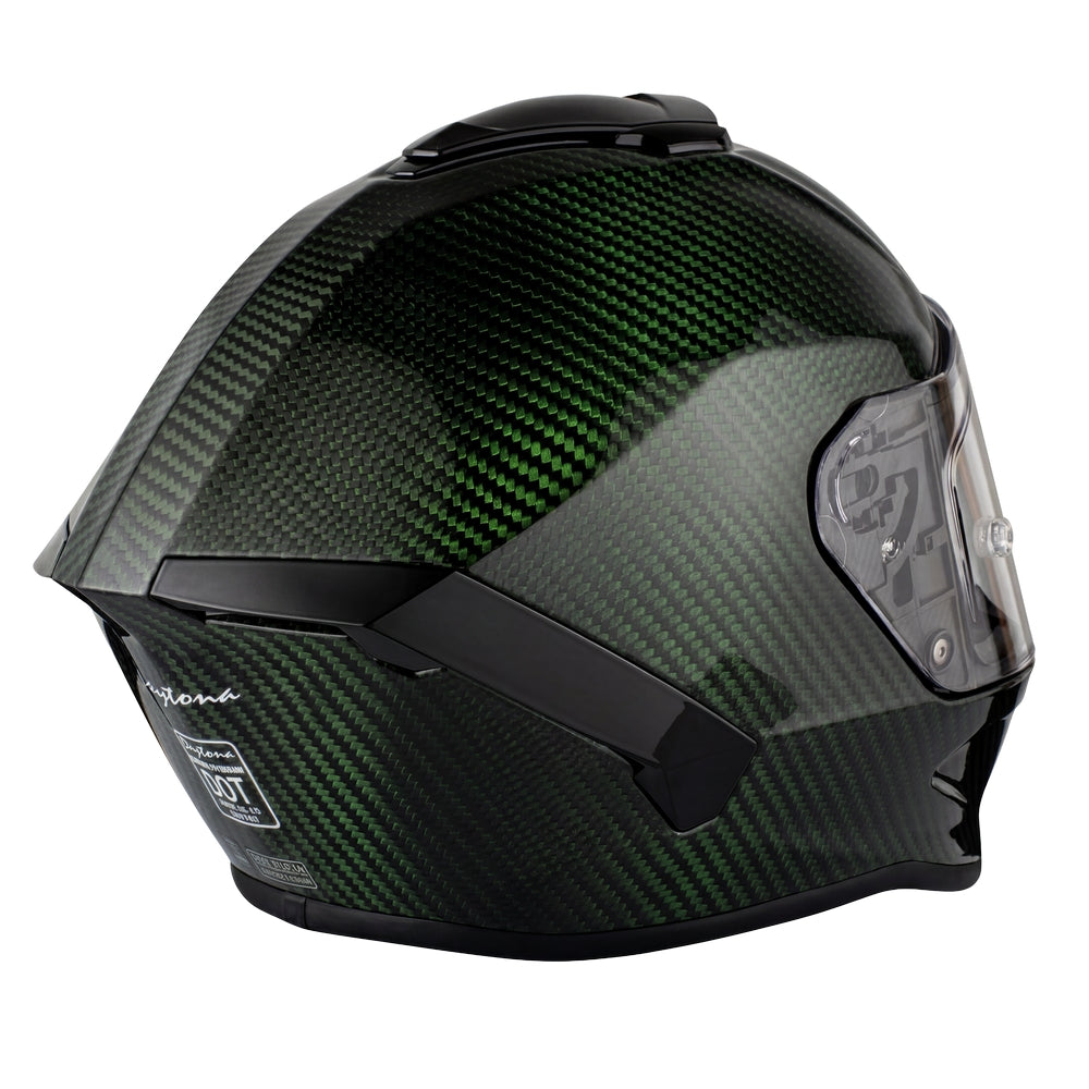 D.O.T. & ECE Daytona Viper Full Face Helmet- Green Carbon Fiber