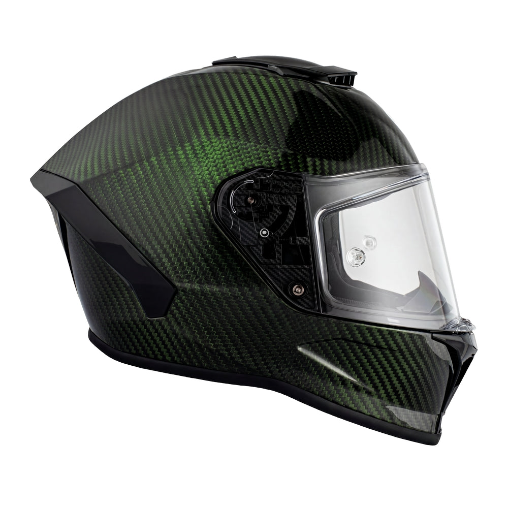 D.O.T. & ECE Daytona Viper Full Face Helmet- Green Carbon Fiber