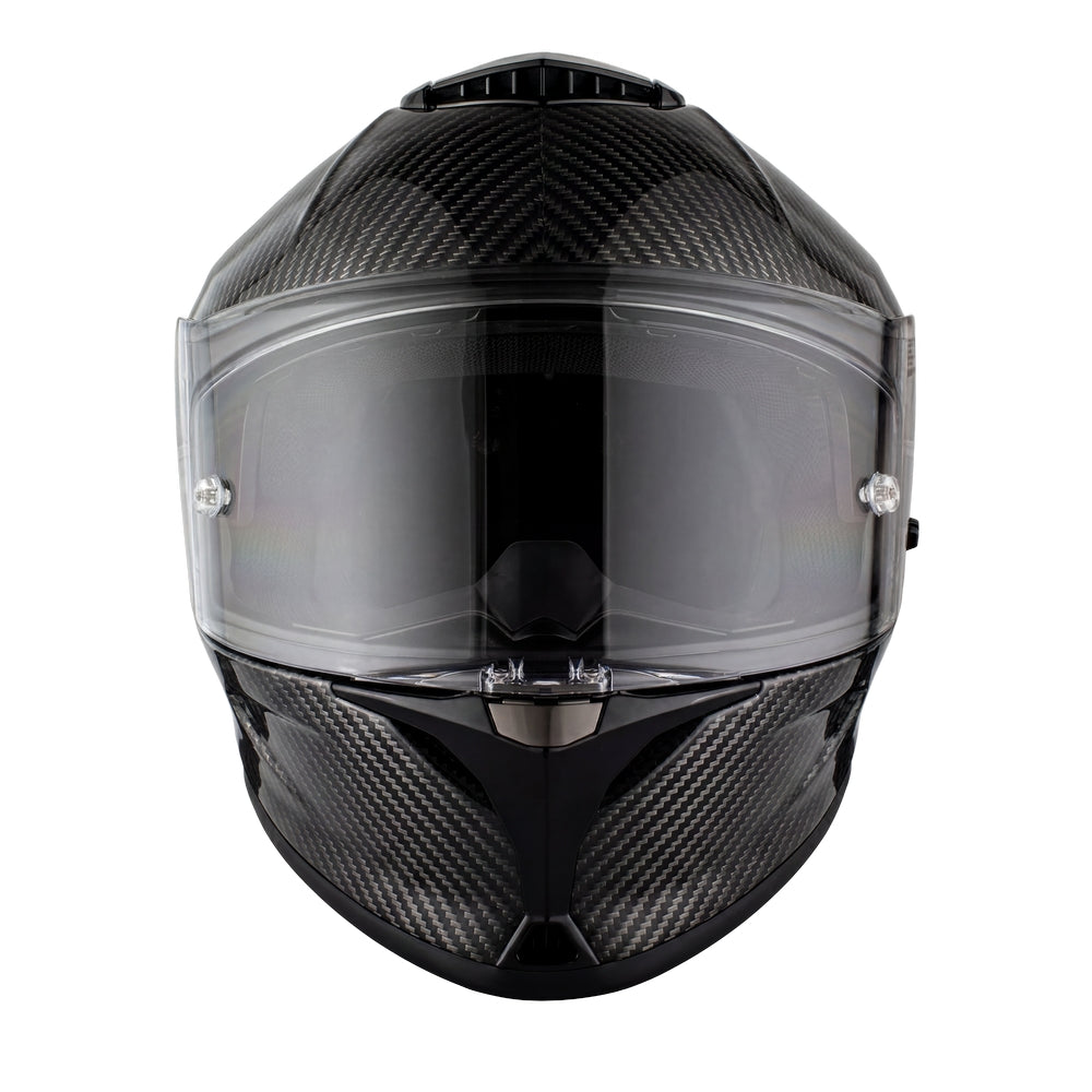 D.O.T. & ECE Daytona Viper Full Face Helmet- Silver Carbon Fiber