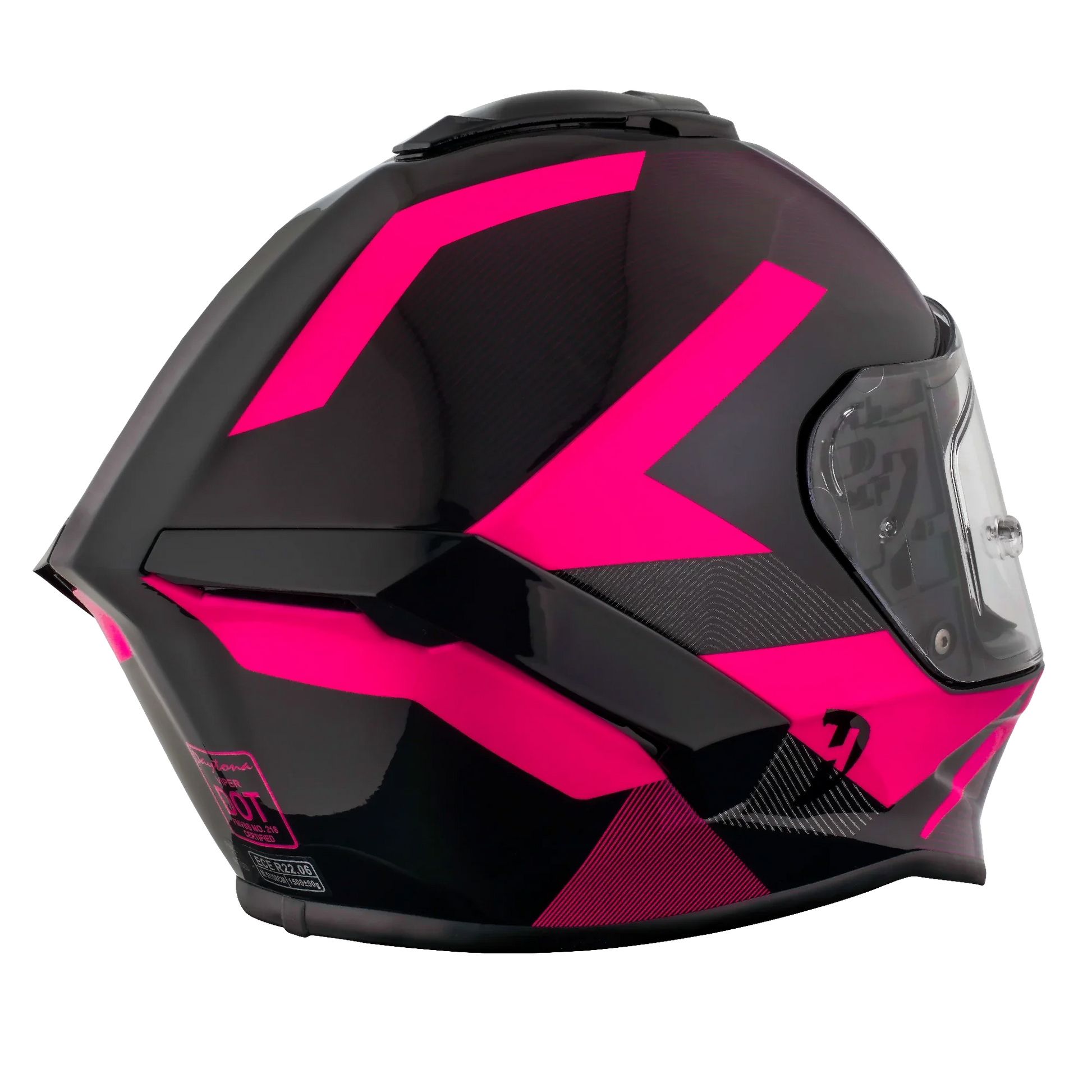 Daytona Helmets D.O.T. & ECE Daytona Viper- W/ Cyberpink