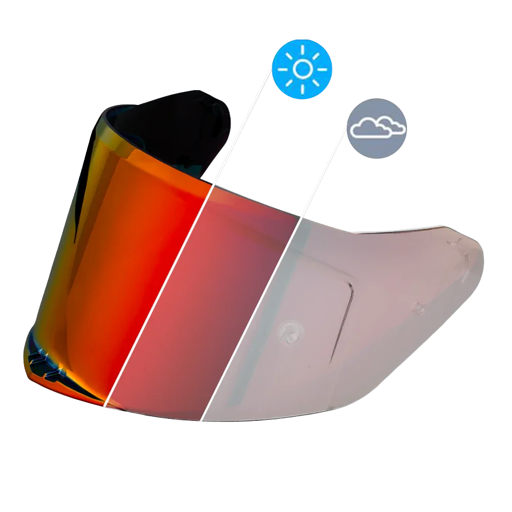 Daytona Helmets Viper Shield Outer- Photochromic Red