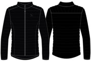 Black jacket with zipper on a white background