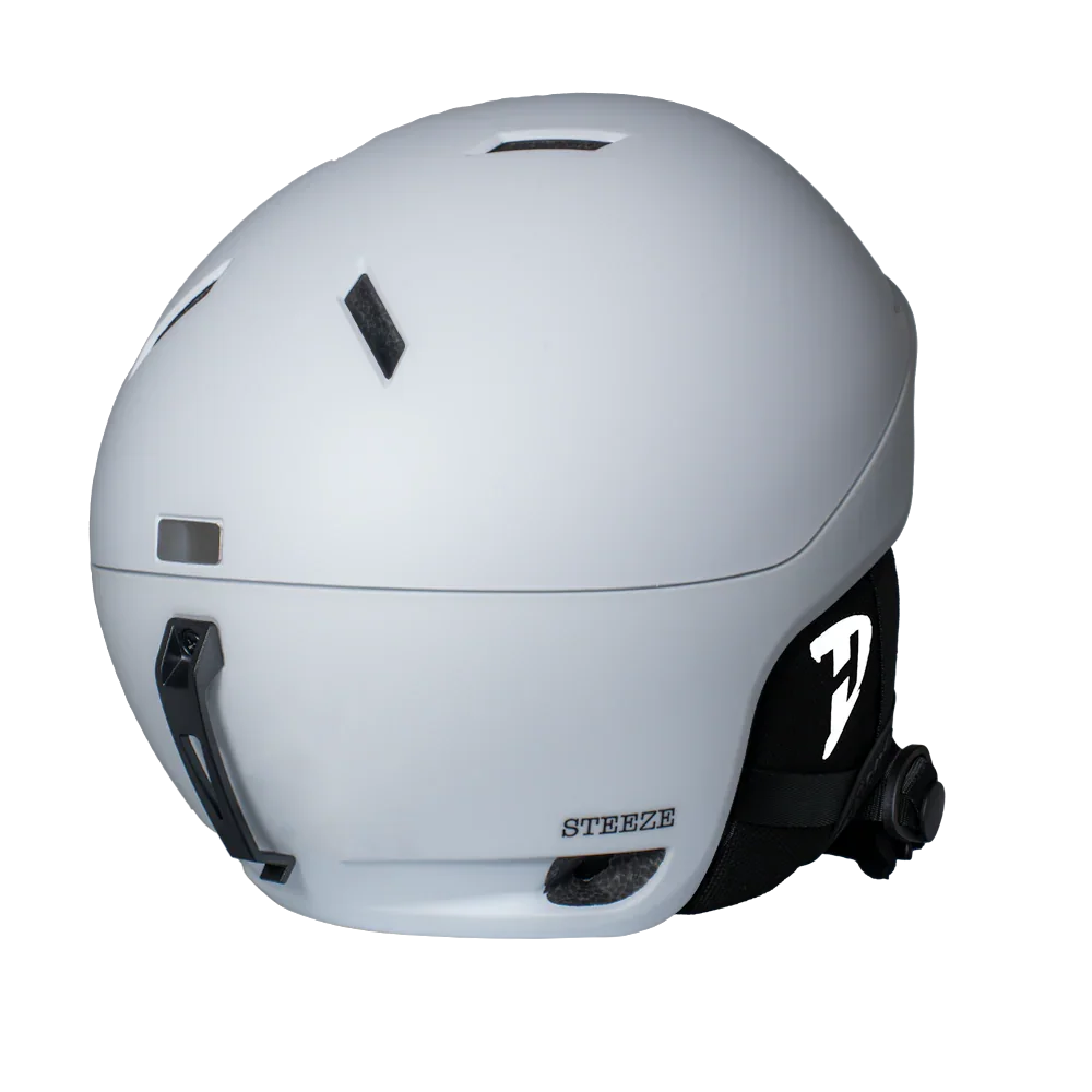 Daytona Helmets Daytona Steeze Snowboard Helmet - Adjustable Helmet for Men, Women & Youth - Dull Chalk White Finish