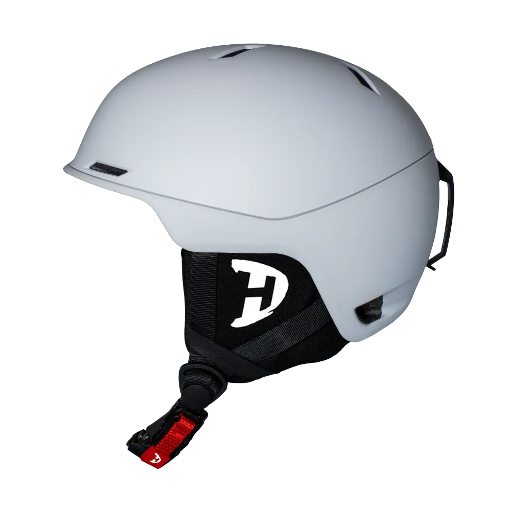 Daytona Helmets Daytona Steeze Snowboard Helmet - Adjustable Helmet for Men, Women & Youth - Dull Chalk White Finish