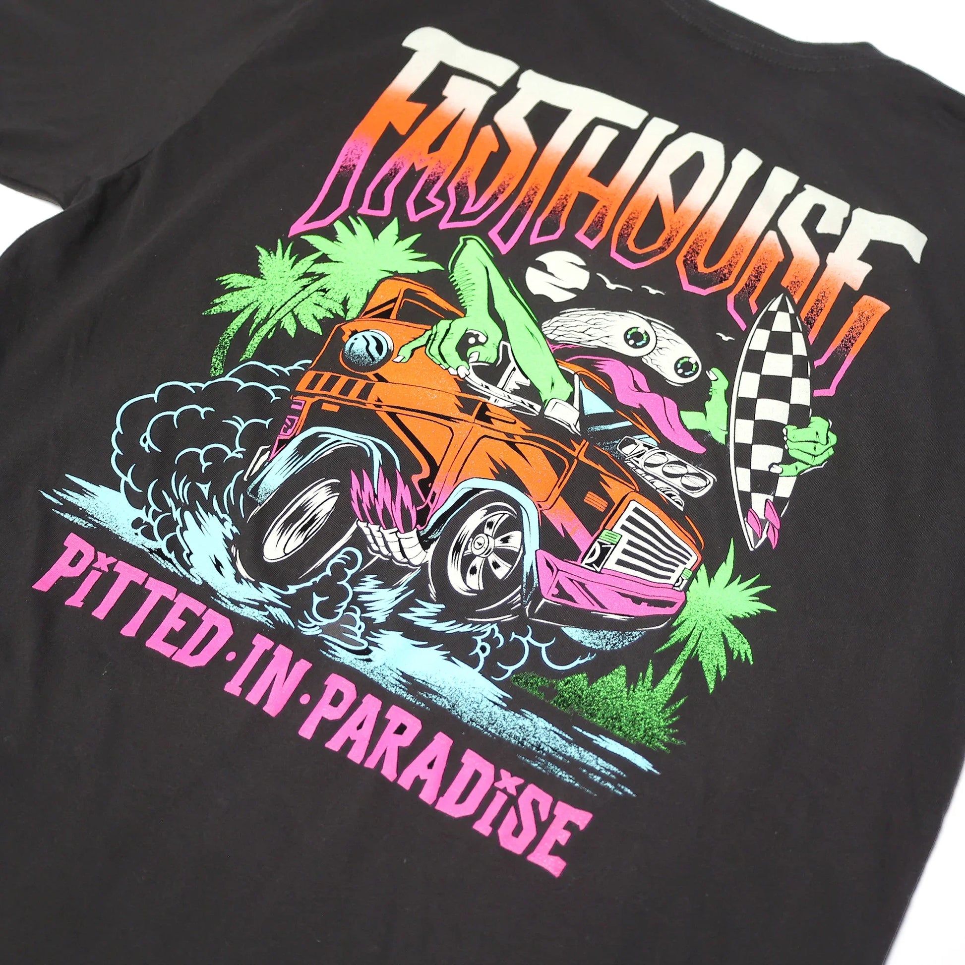 Fasthouse Pitted Short Sleeve T-Shirt Black Neon
