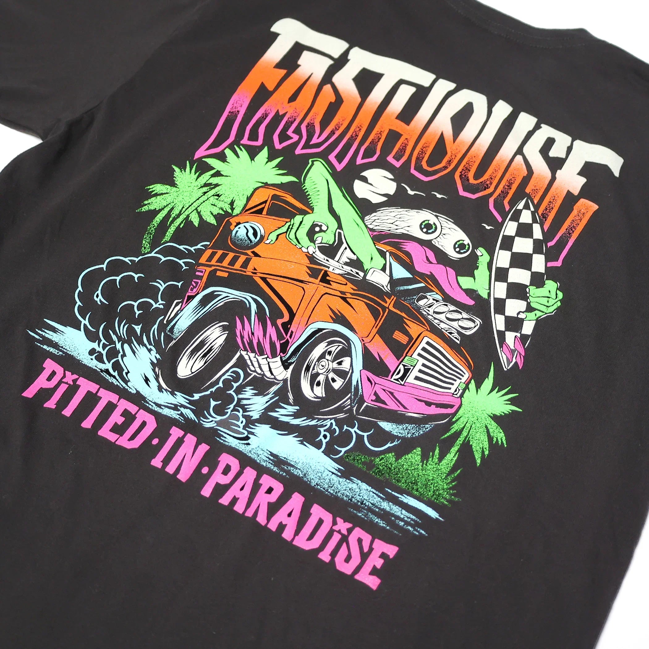 Fasthouse Pitted Short Sleeve T-Shirt Black Neon