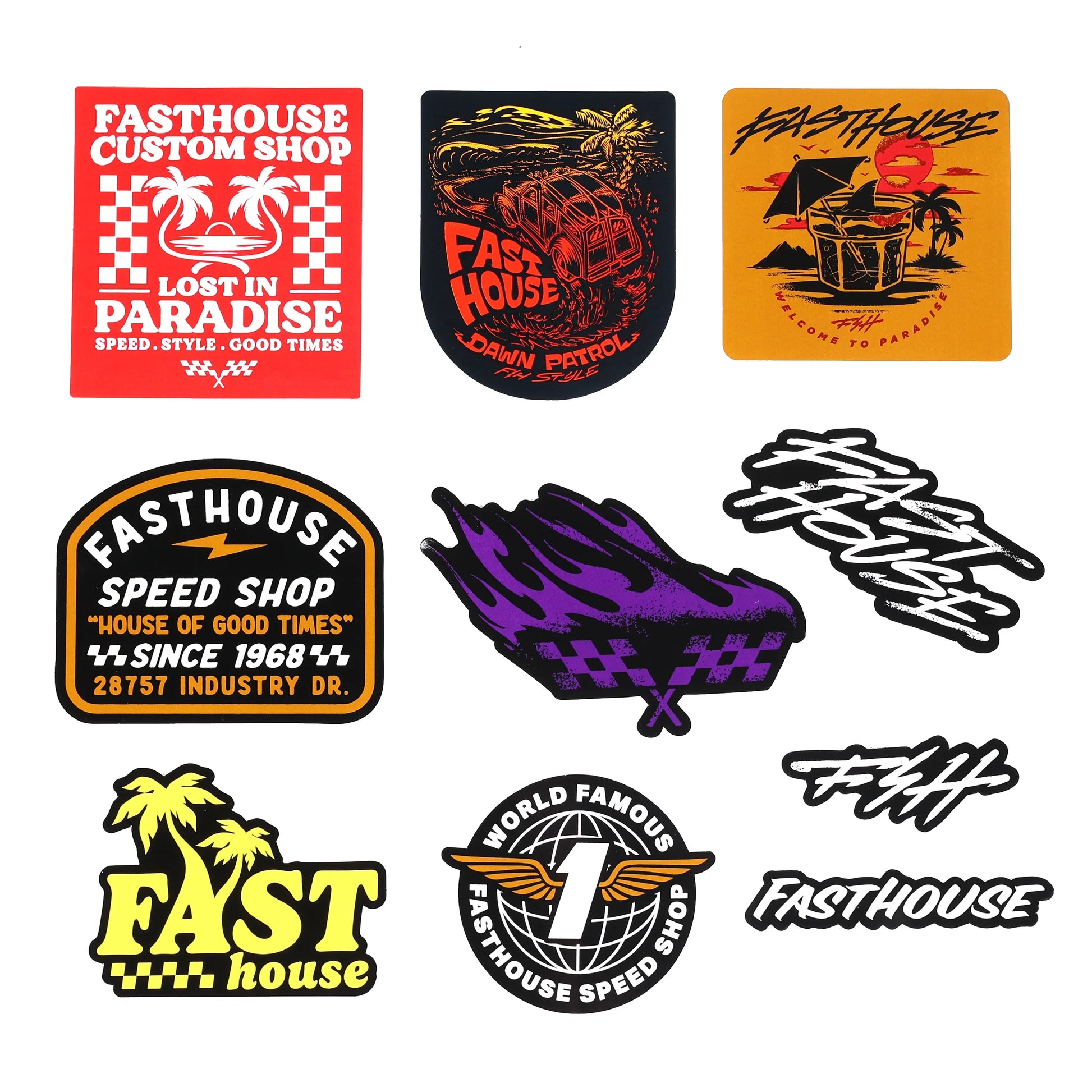 Fasthouse Smr25 Lifesty Decal10Pk Mlti