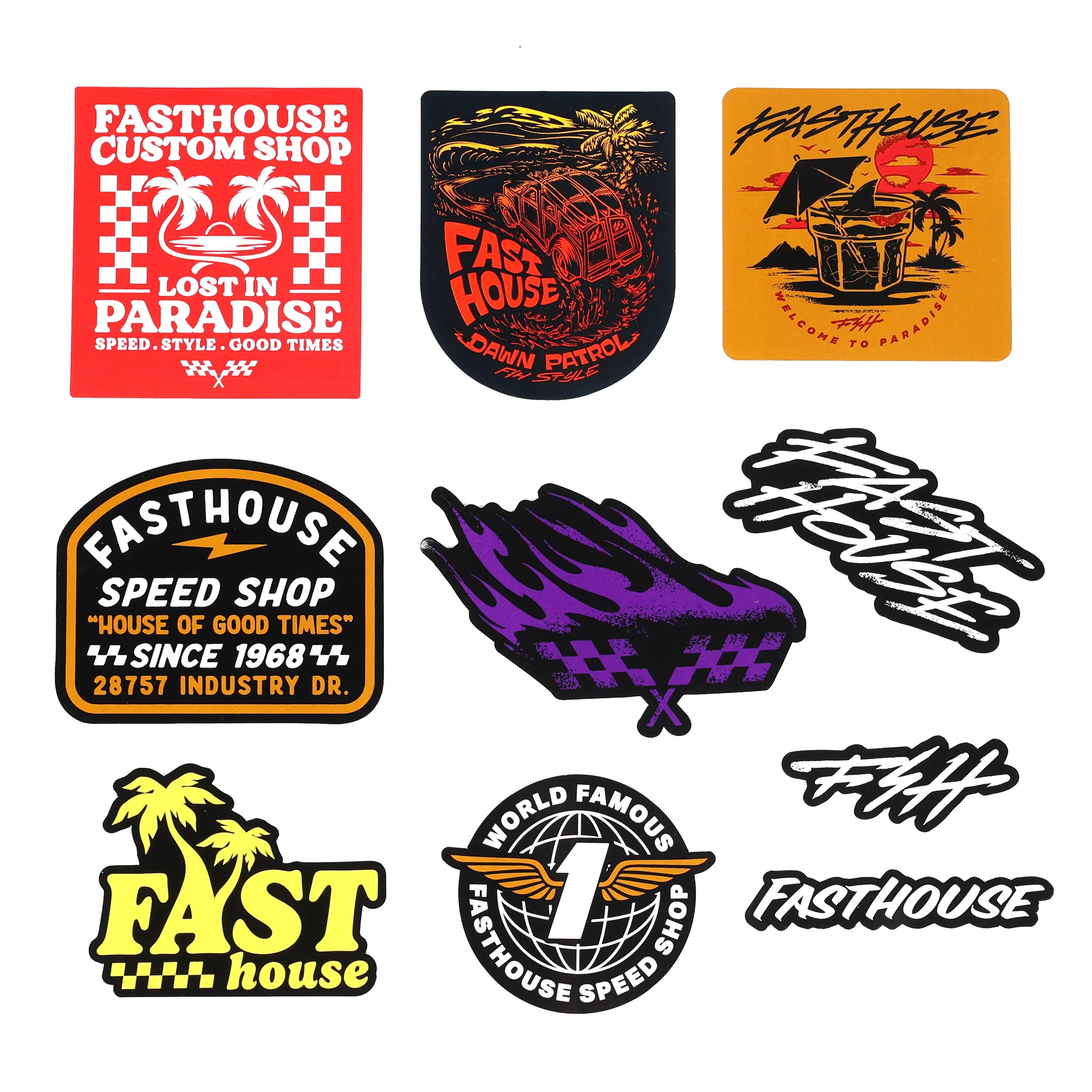 Fasthouse Smr25 Lifesty Decal10Pk Mlti