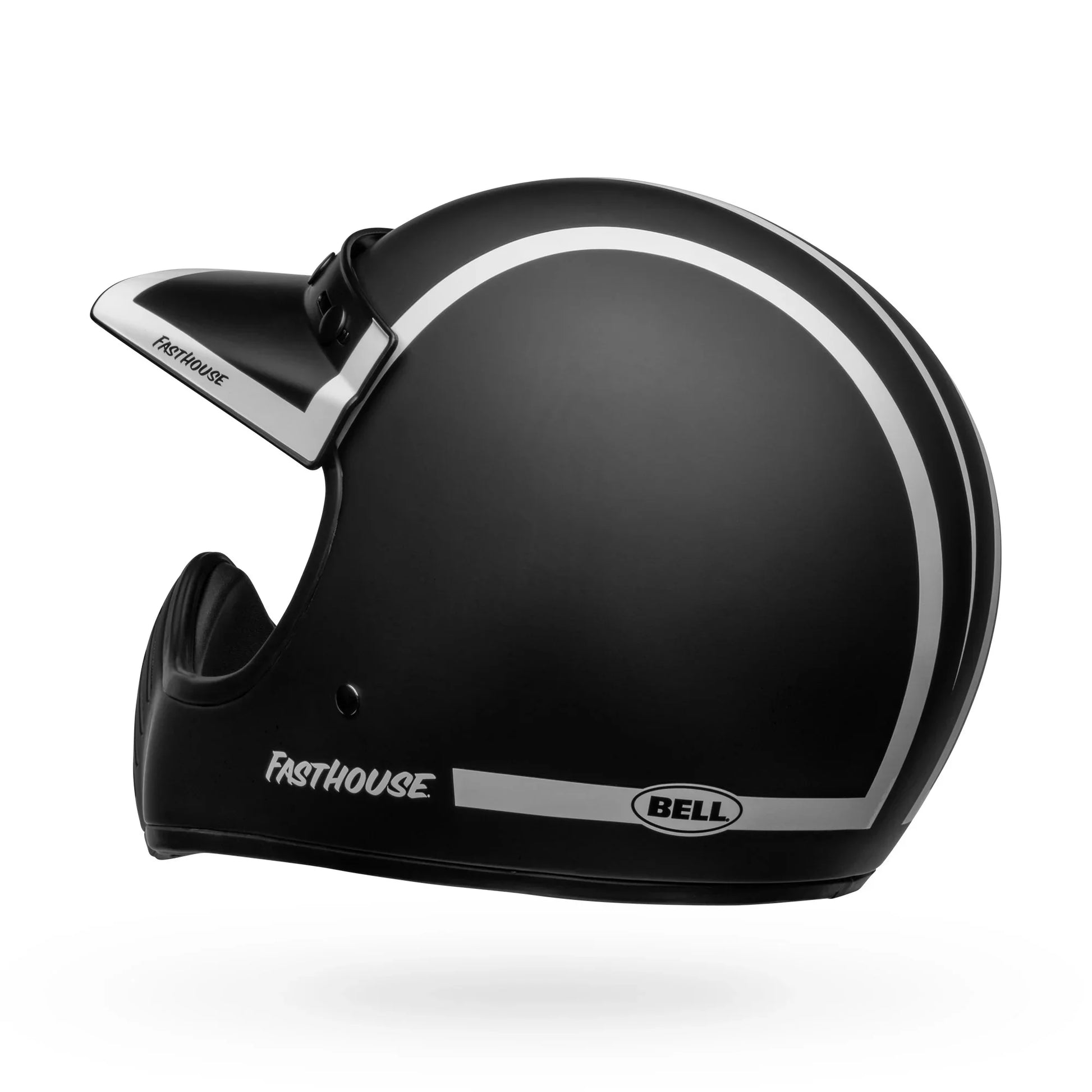 BELL PS MOTO-3 FH OLD ROAD MATTE GLOSS BLACK WHITE FH OLD