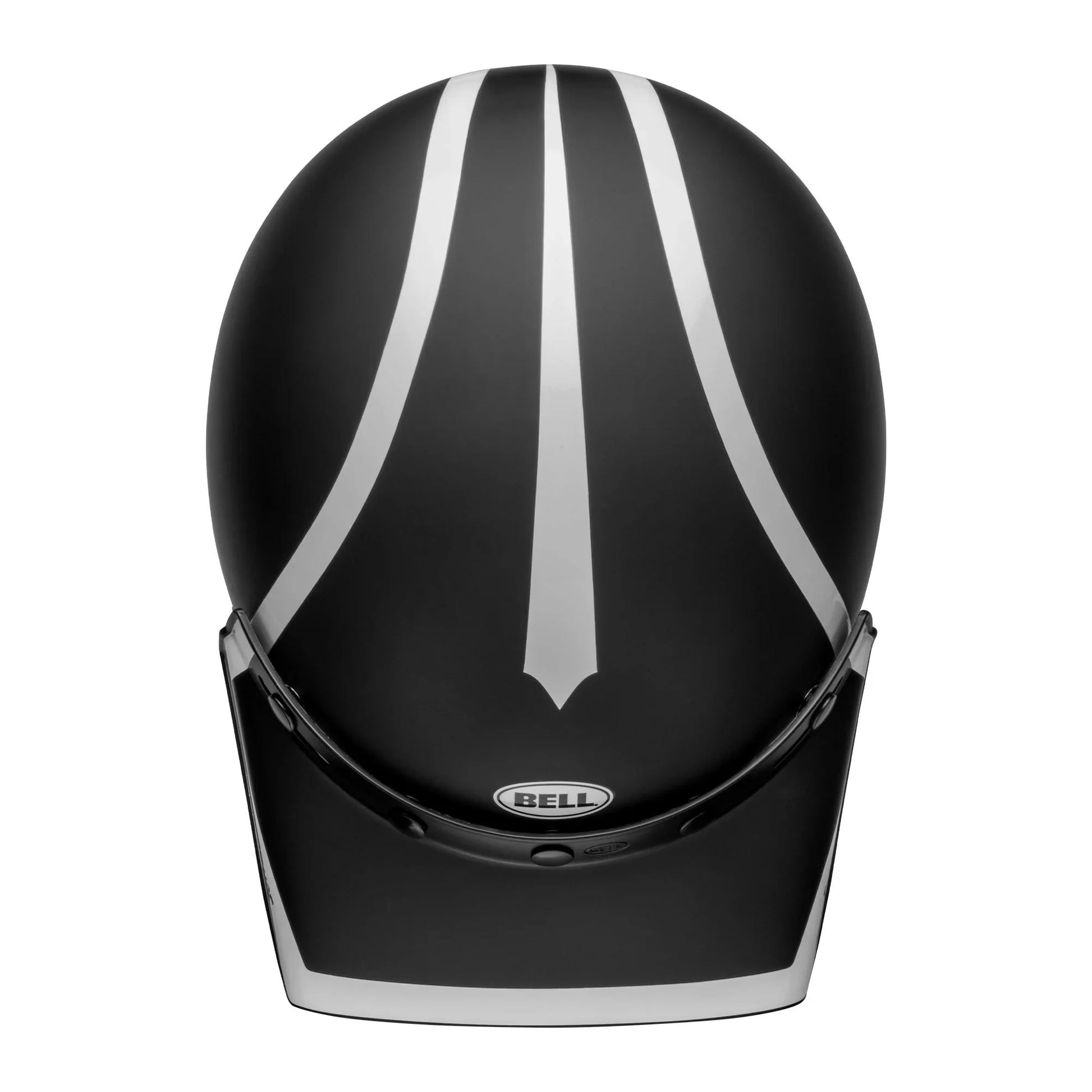BELL PS MOTO-3 FH OLD ROAD MATTE GLOSS BLACK WHITE FH OLD