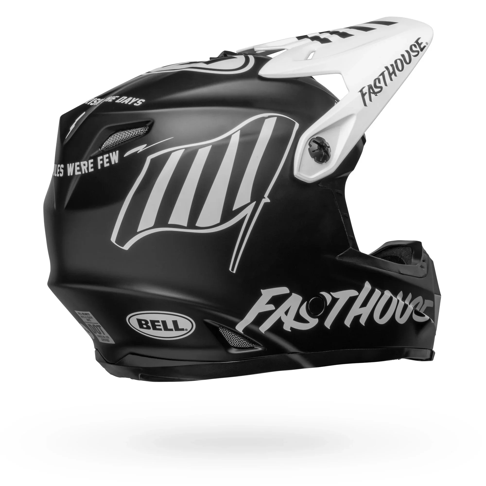 BELL PS MOTO-9YTHMIPS FH FLYC/WHITE Y/M MATTE BLACK WHITE