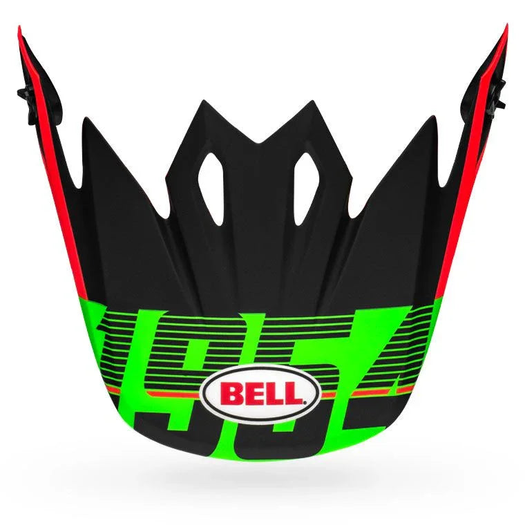 BELL PS MX 9 VISOR STRIKE MATTE INF/GN MATTE INFRARED GREEN BLACK
