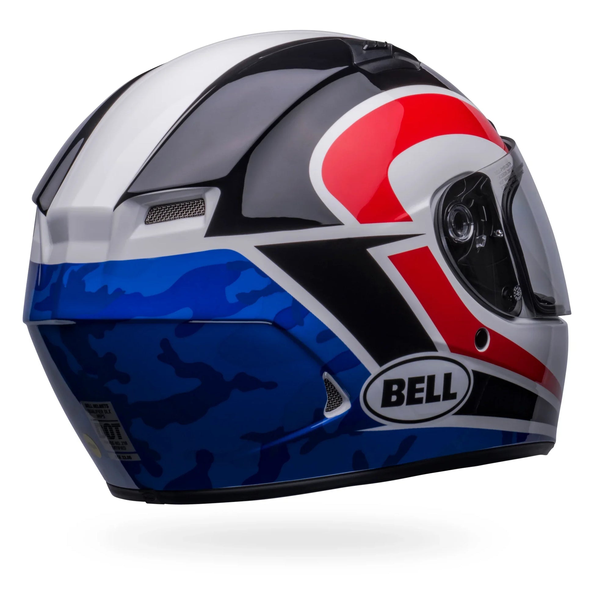 BELL PS QUALIFIER DLX MIPS BLITZ/BLUE WHITE BLUE CAMO