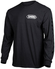 SHOEI CORP LOGO LONG SLEEVE T-SHIRT BLACK/WHITE