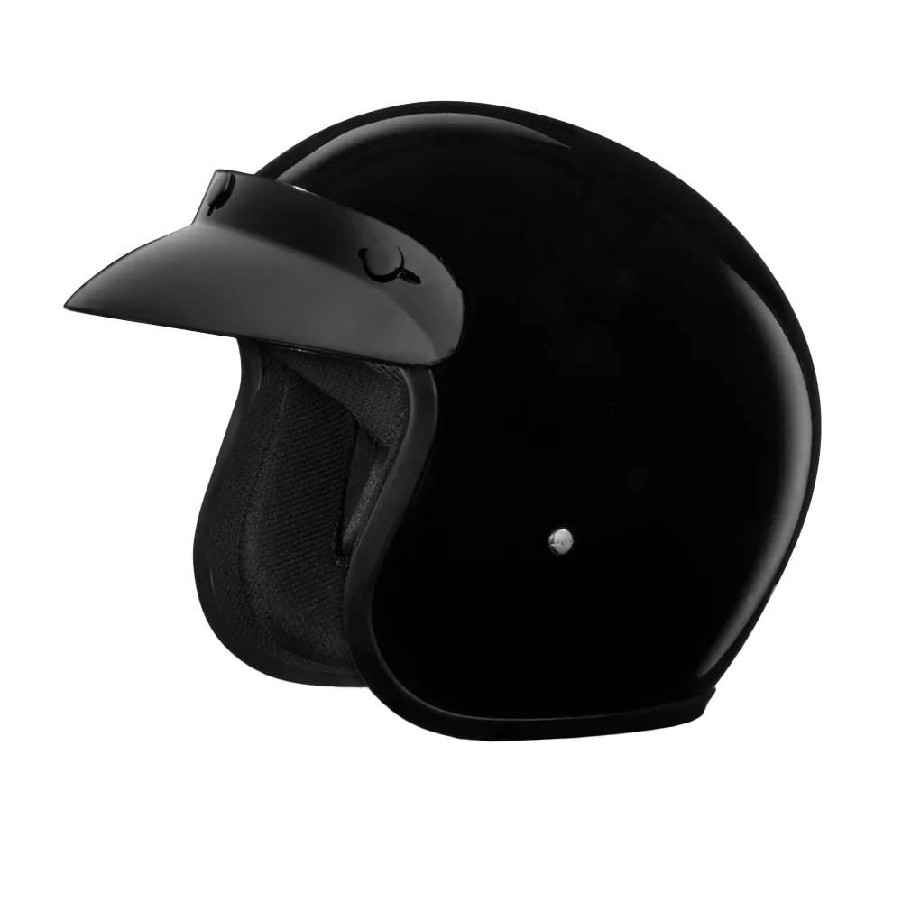 Daytona Helmets D.O.T. Daytona Cruiser Jr.- Hi-Gloss Black