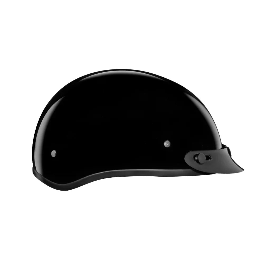 Daytona Skull Cap Half Shell Helmet – Hi-Gloss Black
