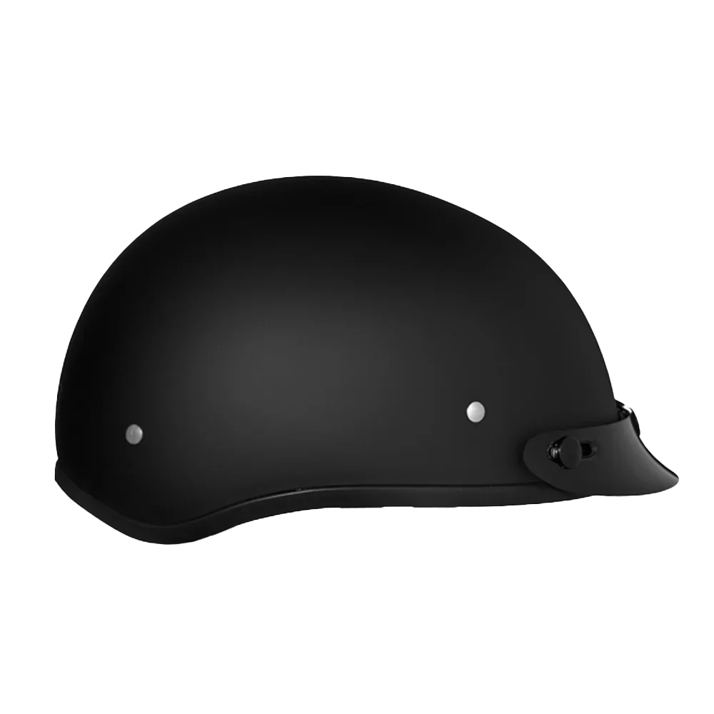 Daytona Helmets DOT Approved Daytona Skull Cap Half Shell Motorcycle Helmet - Beanie Style for Motorcycles, Cruisers, Scooters, and Mopeds - Dull Black