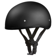 Daytona Helmets DOT Approved Daytona Skull Cap Half Shell Motorcycle Helmet - Beanie Style for Motorcycles, Cruisers, Scooters, and Mopeds W/O Visor- Dull Black