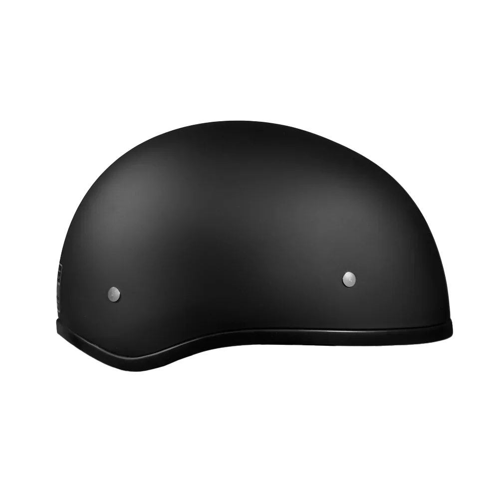 Daytona Helmets DOT Approved Daytona Skull Cap Half Shell Motorcycle Helmet - Beanie Style for Motorcycles, Cruisers, Scooters, and Mopeds W/O Visor- Dull Black