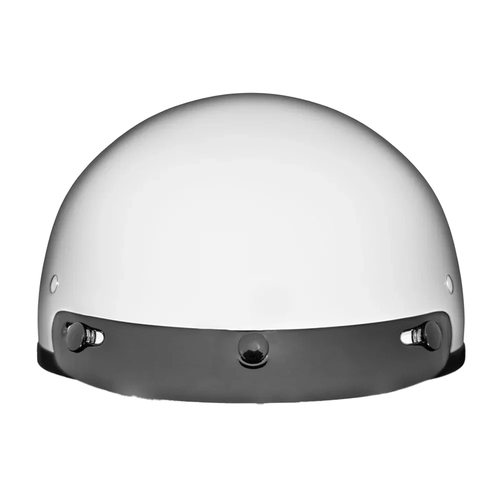 Daytona Skull Cap Half Shell Helmet – Hi-Gloss White