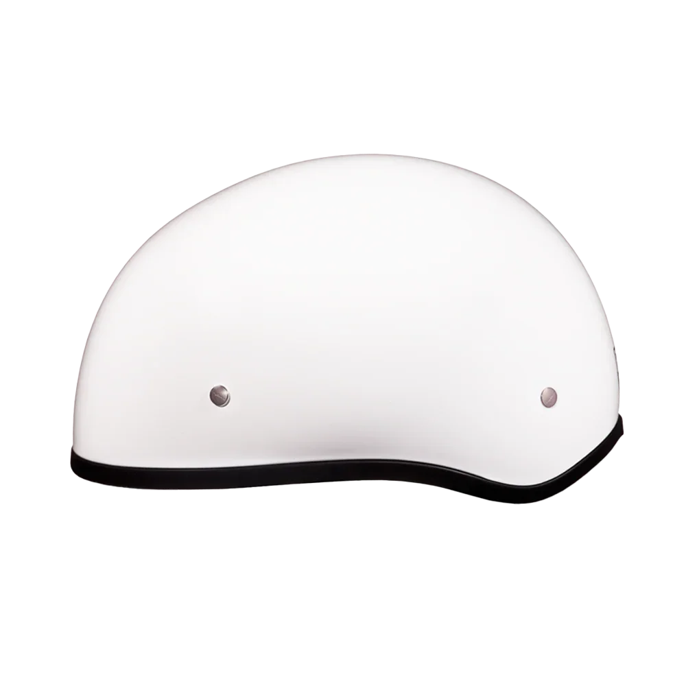 Daytona Helmets DOT Approved Daytona Skull Cap Half Shell Motorcycle Helmet - Beanie Style for Motorcycles, Cruisers, Scooters, and Mopeds W/O Visor- Hi-Gloss White