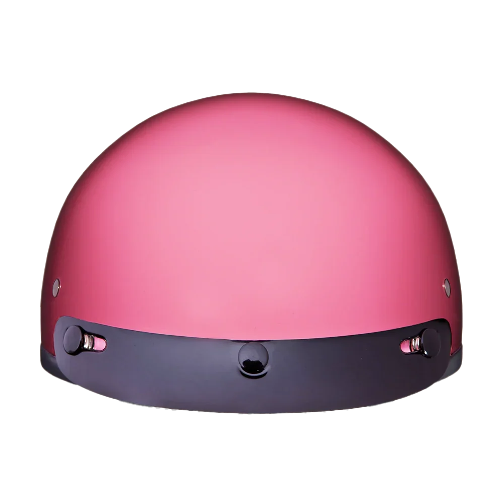 Daytona Helmets DOT Approved Daytona Skull Cap Half Shell Motorcycle Helmet - Beanie Style for Motorcycles, Cruisers, Scooters, and Mopeds - Hi-Gloss Pink