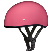 Daytona Helmets DOT Approved Daytona Skull Cap Half Shell Motorcycle Helmet - Beanie Style for Motorcycles, Cruisers, Scooters, and Mopeds W/O Visor- Hi-Gloss Pink