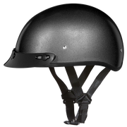 Daytona Helmets DOT Approved Daytona Skull Cap Half Shell Motorcycle Helmet - Beanie Style for Motorcycles, Cruisers, Scooters, and Mopeds - Gun Metal Grey Metallic