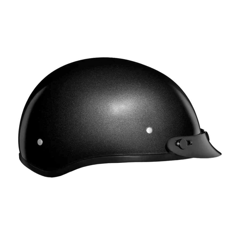 Daytona Helmets DOT Approved Daytona Skull Cap Half Shell Motorcycle Helmet - Beanie Style for Motorcycles, Cruisers, Scooters, and Mopeds - Gun Metal Grey Metallic