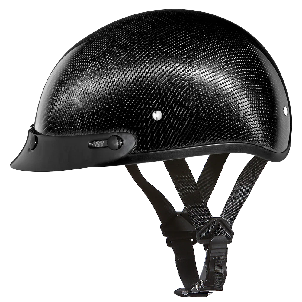 Daytona Helmets D.O.T. Daytona Skull Cap- Grey Carbon Fiber