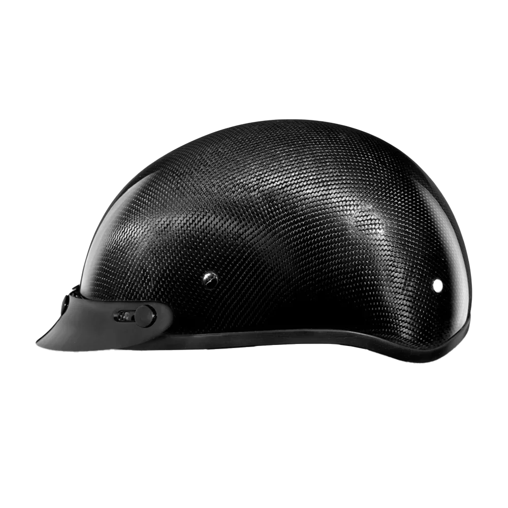 Daytona Helmets D.O.T. Daytona Skull Cap- Grey Carbon Fiber