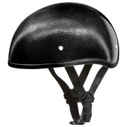 Daytona Helmets D.O.T. Daytona Skull Cap W/O Visor- Grey Carbon Fiber