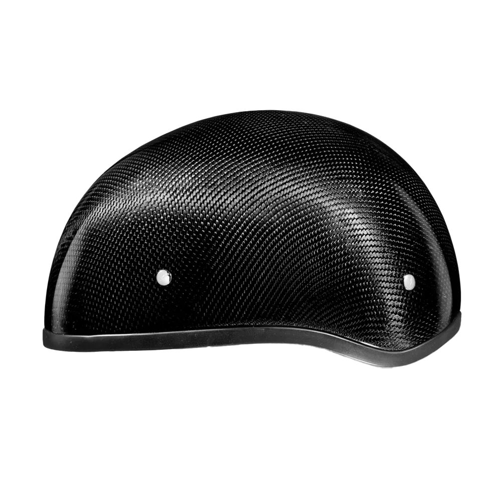 Daytona Skull Cap Helmet W/O Visor Grey Carbon Fiber (Size: S)