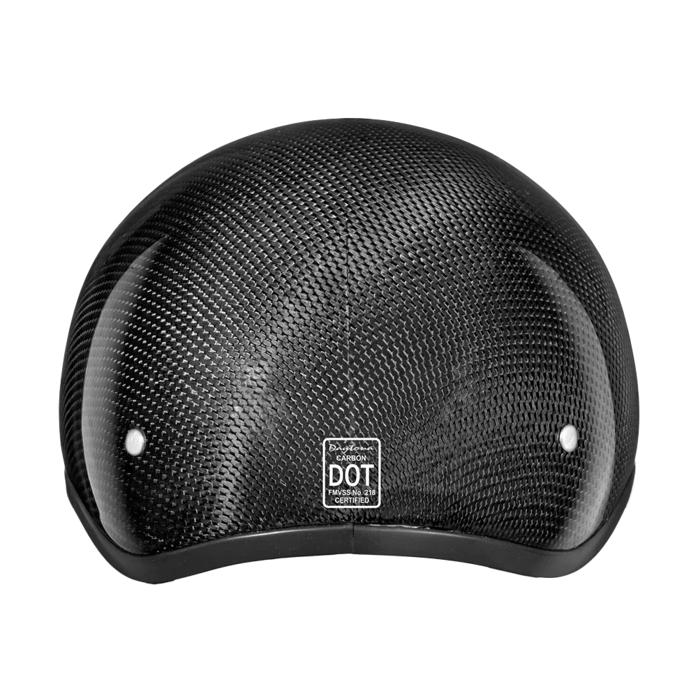 Daytona Helmets D.O.T. Daytona Skull Cap W/O Visor- Grey Carbon Fiber