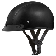 Daytona Helmets D.O.T. Daytona Skull Cap- Leather Covered