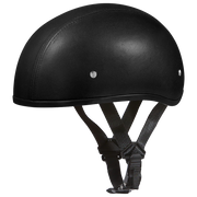 Daytona Helmets D.O.T. Daytona Skull Cap W/O Visor- Leather Covered