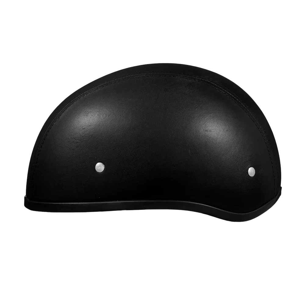 Daytona Helmets D.O.T. Daytona Skull Cap W/O Visor- Leather Covered