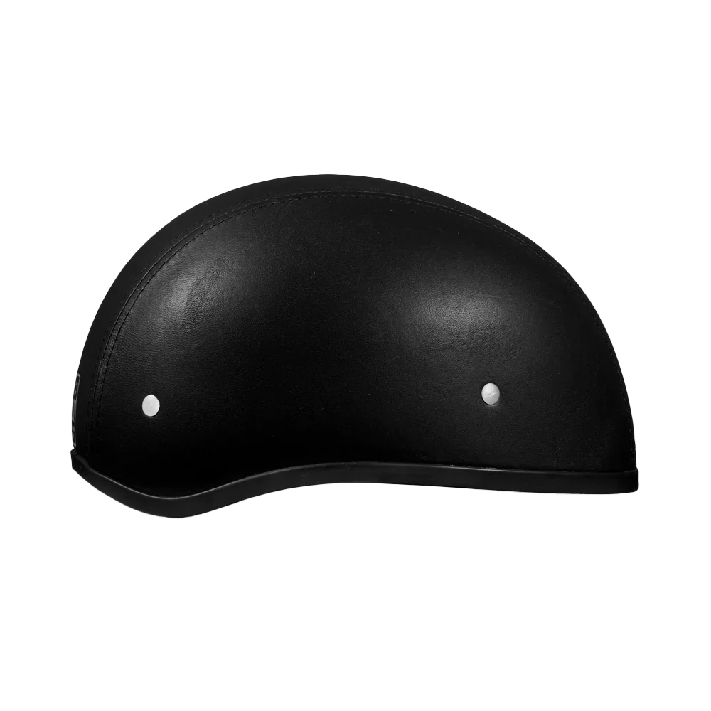 Daytona Helmets D.O.T. Daytona Skull Cap W/O Visor- Leather Covered