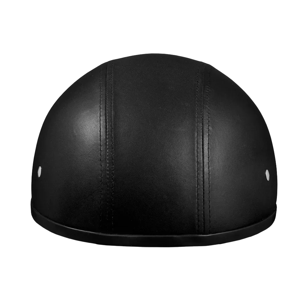 Daytona Helmets D.O.T. Daytona Skull Cap W/O Visor- Leather Covered