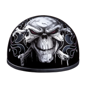 Daytona Helmets DOT Approved Daytona Motorcycle Half Face Helmet - Skull Cap Graphics for Men & Women, Scooters, ATVs, UTVs & Choppers - W/ Cross Bones