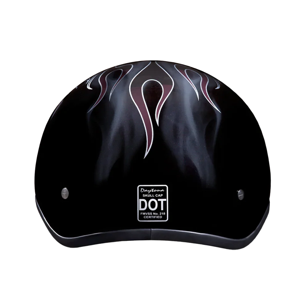 Daytona Helmets DOT Approved Daytona Motorcycle Half Face Helmet - Skull Cap Graphics for Men & Women, Scooters, ATVs, UTVs & Choppers - W/ Cross Bones