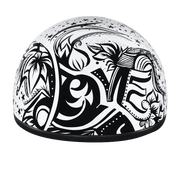 Daytona Helmets DOT Approved Daytona Motorcycle Half Face Helmet - Skull Cap Graphics for Men & Women, Scooters, ATVs, UTVs & Choppers - W/ Lovesee