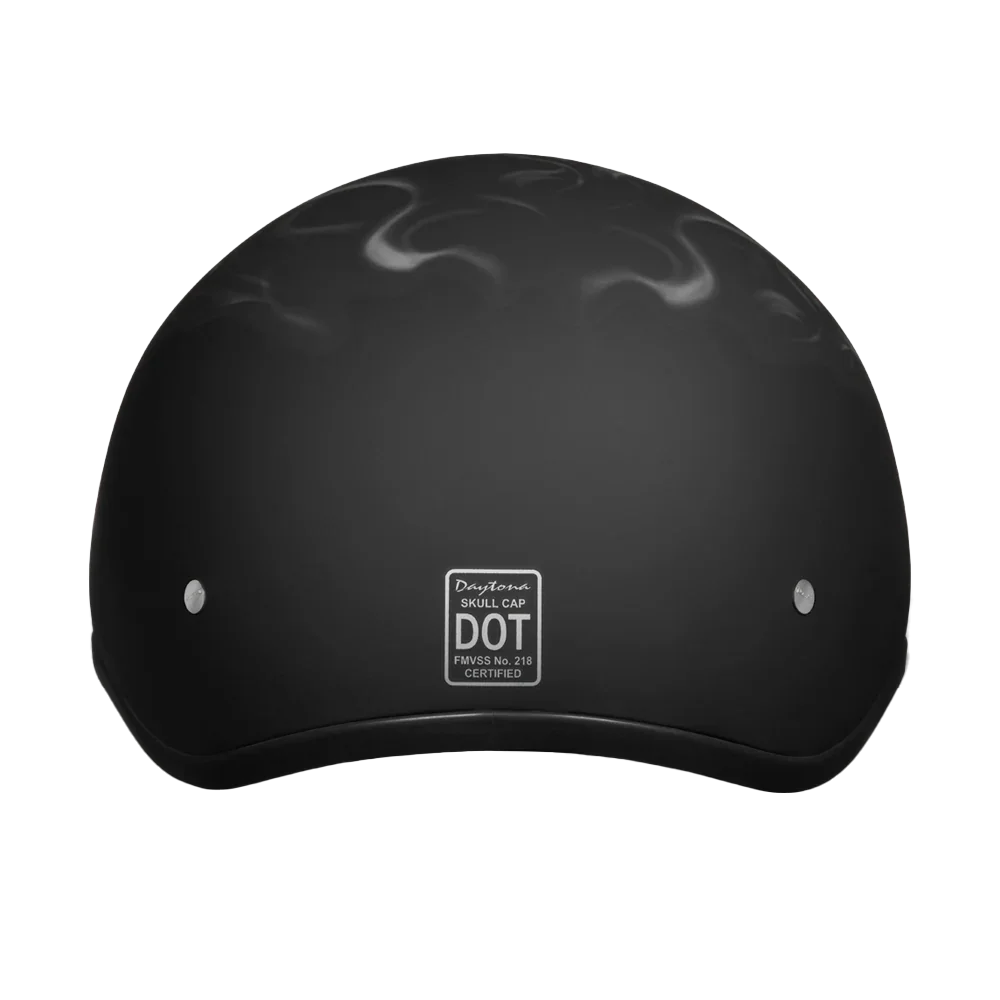 Daytona Helmets DOT Approved Daytona Motorcycle Half Face Helmet - Skull Cap Graphics for Men & Women, Scooters, ATVs, UTVs & Choppers - W/  Pistons Skull